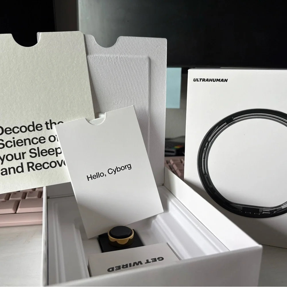Ultrahuman Black and Gold Ring